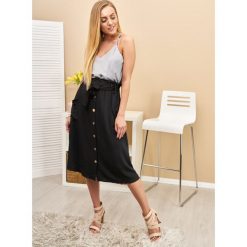 Martina Długa Spódnica Kolor Black ONESIZE. Czarne spódniczki damskie LIGARI, uniwersalny, w paski, z bawełny, długie, maxi. Za 89,99 zł.