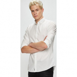 Produkt by Jack & Jones - Koszula. Białe koszule męskie marki PRODUKT by Jack & Jones, s, bez wzorów, z tkaniny, casualowe, button down, z długim rękawem. W wyprzedaży za 69,90 zł.
