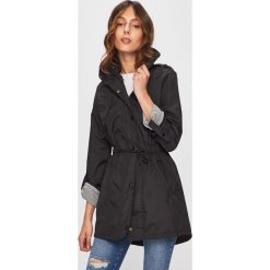 Answear - Parka. Czarne kurtki damskie ANSWEAR, s, bez wzorów, z tkaniny, długie, bez kaptura. W wyprzedaży za 99,90 zł.