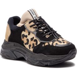 Sneakersy BRONX - 66167-CN BX 1525 Black/Leopard. Pomarańczowe półbuty damskie Bronx, z zamszu. W wyprzedaży za 419,00 zł.