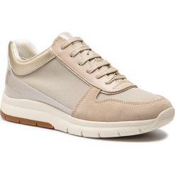 Sneakersy GEOX - D Callyn D D849GD 0EWHI C0423 Beige/Cream. Brązowe półbuty damskie Geox, ze skóry ekologicznej. W wyprzedaży za 239,00 zł.