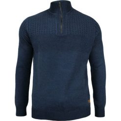 Ciepły Sweter Męski z Wysokim Dekoltem na Zamek - TROYER - Niebieski SWADGAW17GRUBYZAMEKnieb. Niebieskie swetry męskie m, z wełny, eleganckie. Za 139,00 zł.