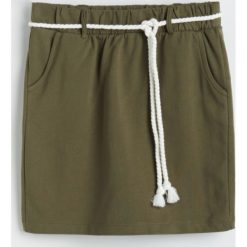 Spódnica z bawełny organicznej - Khaki. Brązowe spódniczki damskie Reserved, s, bez wzorów, z bawełny. W wyprzedaży za 29,99 zł.