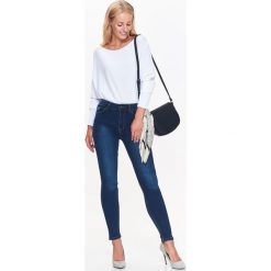 Spodnie długie damskie skinny. Spodnie damskie Top Secret, z jeansu. W wyprzedaży za 59,99 zł.