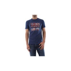 T-shirty z krótkim rękawem Napapijri N0YIJD SACHU. Niebieskie t-shirty męskie Napapijri, s, bez wzorów, bez kołnierzyka, krótkie. Za 119,89 zł.