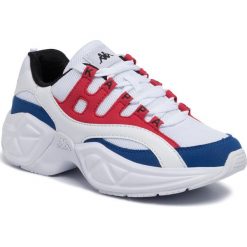 Sneakersy KAPPA - Overton 242672 White/Red 1020. Białe półbuty damskie Kappa, ze skóry ekologicznej. W wyprzedaży za 129,00 zł.