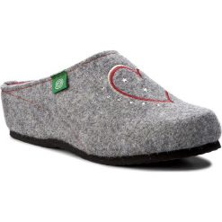 Kapcie DR. BRINKMANN - 330149 Grau 9. Szare klapki damskie Dr. Brinkmann, bez wzorów, z tworzywa sztucznego, bez obcasa. Za 129,00 zł.
