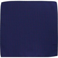 Elegancka Poszetka Męska w Bordowe Grochy, Kropki, Granatowa POSZALTTANIA0045. Niebieskie poszetki męskie Alties, w grochy, z materiału, eleganckie. Za 16,90 zł.