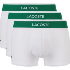 Lacoste 3-pack Bokserki Biały. Białe bokserki męskie Lacoste, z elastanu. Za 197,95 zł.