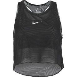 Nike Performance Koszulka sportowa black. Czarne topy sportowe damskie marki Nike Performance, l, z elastanu. W wyprzedaży za 153,30 zł.
