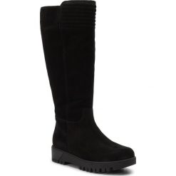 Kozaki LASOCKI SM-D757W. Czarne kozaki damskie Lasocki, ze skóry, bez obcasa, bez zapięcia. Za 399,99 zł.