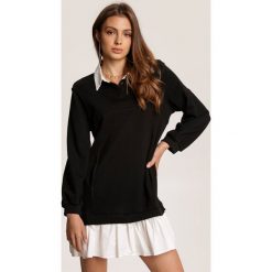 Czarna Sukienka Adrean. Czarne sukienki damskie Renee, s, bez wzorów, bez kołnierzyka, bez rękawów, mini. Za 139,99 zł.