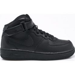 Nike Kids - Buty dziecięce Force 1. Czarne trampki chłopięce Nike Kids, bez wzorów, ze skóry, sportowe, z okrągłym noskiem, bez zapięcia. W wyprzedaży za 199,90 zł.