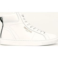 Roberto Cavalli Sport - Buty skórzane. Czarne buty sportowe damskie Roberto Cavalli Sport, bez wzorów, ze skóry, sportowe. W wyprzedaży za 599,90 zł.