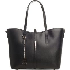 Torebki klasyczne damskie: Skórzana torebka w kolorze czarnym – 40 x 27 x 14 cm