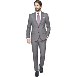 Garnitur layton 306 grafit regular fit. Garnitury męskie Recman, bez wzorów. Za 489,99 zł.