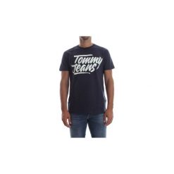 T-shirty z krótkim rękawem Tommy Jeans DM0DM04529 TJM ESSENTIAL SCRIPT. Niebieskie t-shirty męskie Tommy Jeans, s, bez wzorów, z jeansu, bez kołnierzyka, krótkie. Za 98,37 zł.