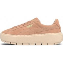 Różowe Buty Puma Platform Trace W 365830 05. Różowe buty sportowe damskie Puma, bez wzorów, ze skóry, sportowe, puma suede. W wyprzedaży za 319,00 zł.