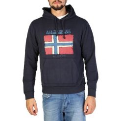 Napapijri bluza męska M ciemny niebieski. Niebieskie bluzy męskie Napapijri, m, bez wzorów, eleganckie, bez kołnierzyka, bez rękawów, bez kaptura. W wyprzedaży za 385,00 zł.