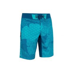 Spodenki surfing standardowe BS 500L Patchwork. Niebieskie koszulki męskie OLAIAN, l, bez wzorów, z poliesteru, klasyczne, na fitness i siłownię. Za 79,99 zł.
