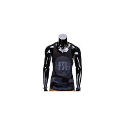 BOKSERKA MĘSKA Z NADRUKIEM S805 - CZARNA. Czarne bokserki męskie Ombre Clothing, s, z nadrukiem, bez kołnierzyka. Za 19,99 zł.