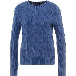 Polo Ralph Lauren OVERSIZED CABLE Sweter indigo. Niebieskie swetry klasyczne damskie marki Polo Ralph Lauren, xl, z bawełny. Za 589,00 zł.
