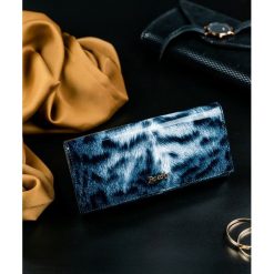 Portfel damski skórzany RFID Rovicky czarny szary. Czarne portfele damskie ROVICKY, bez wzorów, ze skóry. Za 99,99 zł.