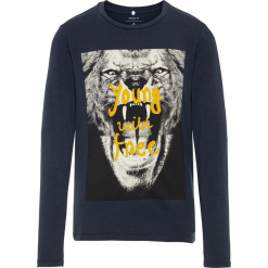 Koszulka "Saks" w kolorze granatowym. Białe t-shirty chłopięce z długim rękawem marki UP ALL NIGHT, z bawełny. W wyprzedaży za 42,95 zł.