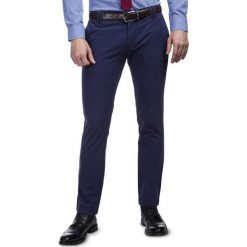 Spodnie STEFANO 15-27O. Niebieskie spodnie męskie Giacomo Conti, do pracy, s, bez wzorów, z elastanu, biznesowe. Za 259,00 zł.