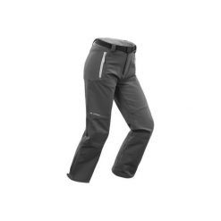 Spodnie turystyczne zimowe SH500 X-WARM dla chłopców 7-15 lat szare. Szare buty chłopięce zimowe QUECHUA, z elastanu, bez zapięcia. Za 129,99 zł.
