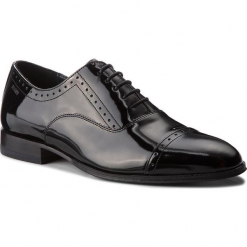 Półbuty JOOP! - Kleitos 4140004180 Black 900. Czarne buty wizytowe męskie JOOP!, bez wzorów, ze skóry, eleganckie, bez zapięcia. W wyprzedaży za 529,00 zł.