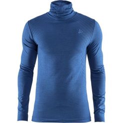 Bluza Craft Fuseknit Comfort Turtleneck M Niebieska. Niebieskie bluzy męskie Craft, na zimę, m, bez wzorów, z materiału, długie, bez kaptura, na golfa. Za 114,99 zł.