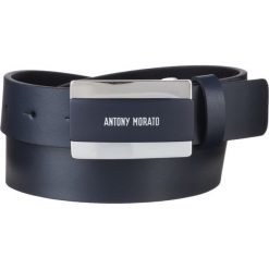 Antony Morato Pasek Niebieski. Niebieskie paski męskie Antony Morato, w paski, ze skóry. Za 199,95 zł.