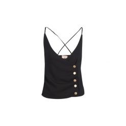 Topy na ramiączkach / T-shirty bez rękawów Moony Mood KIRTILLE. Czarne bluzki damskie Moony Mood, s, bez wzorów, bez kołnierzyka, bez rękawów. Za 65,40 zł.