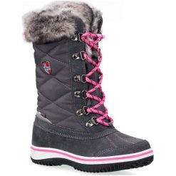 Trollkids Śniegowce Dziecięce Holmenkollen Steel Grey/Magenta 28. Szare buty dziewczęce zimowe Trollkids, na sznurówki. Za 219,00 zł.