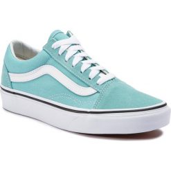 Tenisówki VANS - Old Skool VN0A38G1VKQ1 Aqua Haze/True White. Niebieskie półbuty damskie marki Vans, bez wzorów, ze skóry, bez zapięcia. Za 319,00 zł.