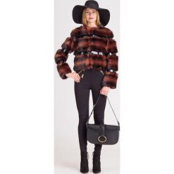 FUTERKO ELISABETTA FRANCHI. Pomarańczowe kurtki damskie z futra. Za 1099,50 zł.