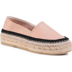 Espadryle EVA MINGE - EM-14-07-000736 644. Brązowe espadryle damskie Eva Minge, bez wzorów, ze skóry, bez obcasa. Za 399,00 zł.
