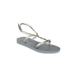 Japonki Havaianas ALLURE MAXI. Szare klapki damskie Havaianas, bez wzorów, bez obcasa. Za 70,95 zł.
