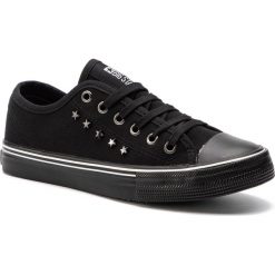 Trampki BIG STAR - DD274611 Black. Czarne półbuty damskie BIG STAR, na co dzień, bez wzorów, z gumy, retro, bez obcasa, na płaskiej podeszwie, bez zapięcia. W wyprzedaży za 99,00 zł.