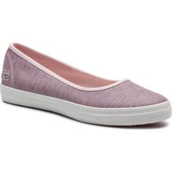 Tenisówki LACOSTE - Ziane Ballet 219 1 Cfa 7-37CFA00502E5 Lt Pnk/Off Wht. Różowe półbuty damskie Lacoste, bez wzorów, z gumy, bez zapięcia. Za 299,99 zł.