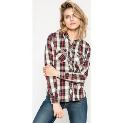Pepe Jeans - Koszula Amalia. Szare koszule damskie w kratkę marki Pepe Jeans, s, z bawełny, klasyczne, z klasycznym kołnierzykiem, z długim rękawem. W wyprzedaży za 139,90 zł.