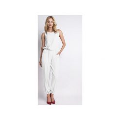 ZWIEWNY KOMBINEZON, KB101. Białe kombinezony eleganckie damskie marki Lanti, bez rękawów. Za 179,00 zł.