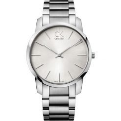 Calvin Klein City Zegarek Srebrny. Szare zegarki męskie Calvin Klein, srebrne. Za 1146,95 zł.