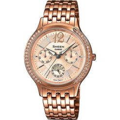CASIO Sheen SHE 3030PG-9A. Różowe zegarki damskie CASIO, pozłacane. W wyprzedaży za 497,00 zł.