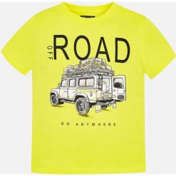 Mayoral - T-shirt dziecięcy 128-172 cm. Żółte t-shirty chłopięce marki Mayoral, z nadrukiem, z bawełny, bez rękawów. Za 67,90 zł.