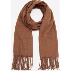 Szalik z wełną - Pomarańczo. Brązowe szaliki męskie marki Reserved, z wełny. Za 59,99 zł.