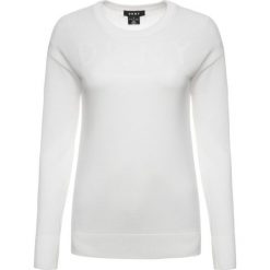 Sweter DKNY P9BS8AAM. Białe swetry damskie DKNY, m, bez wzorów, klasyczne, bez rękawów, bez kaptura. W wyprzedaży za 209,00 zł.