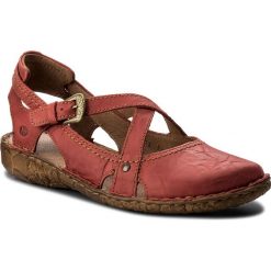 Sandały JOSEF SEIBEL - Rosalie 13 79513 95 450 Hibiscus. Czerwone klapki damskie marki Josef Seibel, bez wzorów, ze skóry, bez obcasa. Za 349,00 zł.