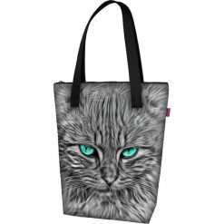 Torebka "Viva" ze wzorem - (S)35 x (W)42 x (G)9 cm. Szare torebki klasyczne damskie Bertoni, z tkaniny. W wyprzedaży za 69,95 zł.